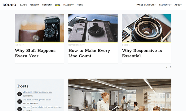 Blog layout